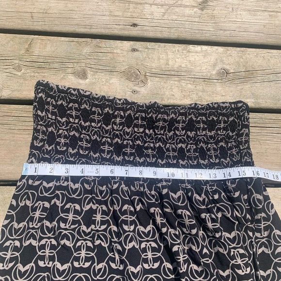 Denver Hayes Black & White Smocked Waist Midi Skirt - XL - Picture 6 of 7